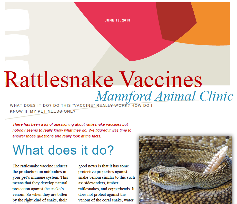 rattlesnake vaccine for dogs near me